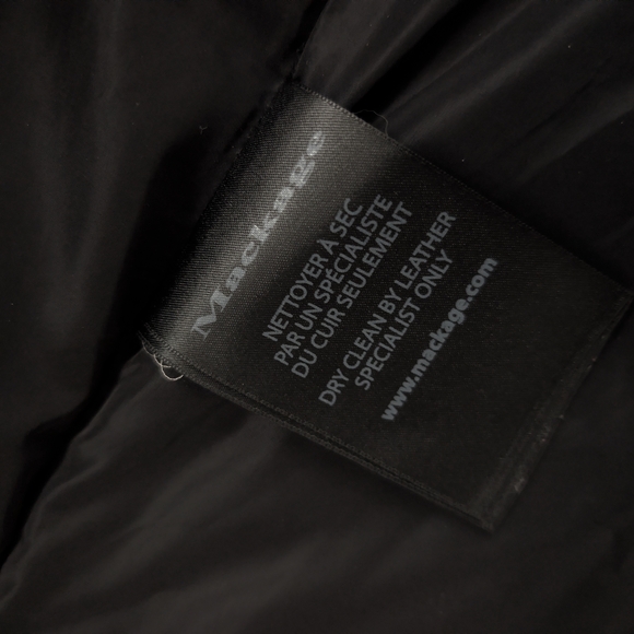 Mackage Kay Long Black Puffer Coat with Fur Trim - Picture 8 of 9